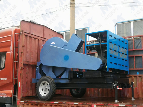 遼寧定制版木頭削片機裝車發貨